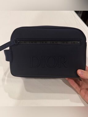 DIOR Embossed Logo Toiletry Pouch